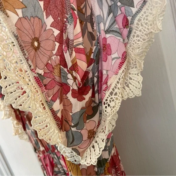 JODIFL Pink and Brown Floral Maxi Dress - Picture 6 of 9